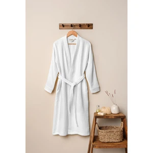 Denizli Concept Unisex Kimono Müslin Bornoz Beyaz