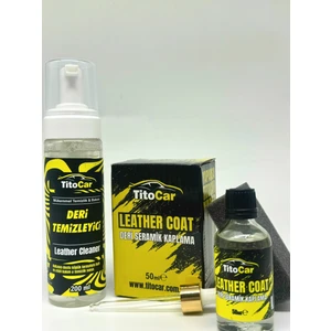 Deri Temizleyici  (Leather Cleaner) 200ML x Titocar Leather Coat Deri Seramik Kaplama 50ML