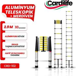 Teleskopik Alüminyum Merdiven 2.9 mt 10 Basamaklı