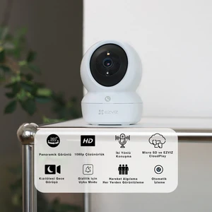 H6C Serisi Akıllı Güvenlik Kamerası – 2k+ ve 1080P | Gece Görüşlü, Wi-Fi Destekli, Microsd Kayıt, Hareket Algılama | Fynix Teknoloji