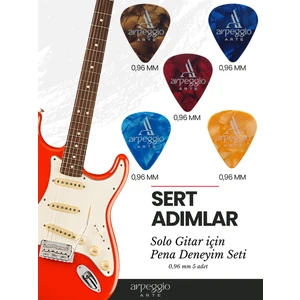 arpeggio ARTE 'sert Adımlar' - Solo Gitar Için Pena Deneyim Seti 5 Adet (0,96 mm Karışık Renk)
