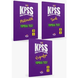 2026 Kpss Lisans Gygk Matematik, Çoğrafya, Tarih 3 Lü Yaprak Test Seti