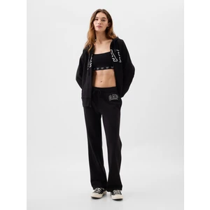 Kadın Siyah Gap Logo Bootcut Fleece Eşofman Altı