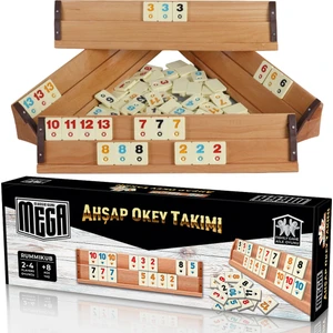 Mega Büyük Boy Ahşap Okey Takımı