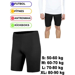 Likralı Sporcu Taytı Futbol Tayt Şort Altı Tayt