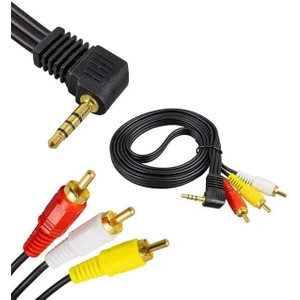 Fully G-523A 3.5 mm Stereo Erkek / 3 RCA 1.5 Metre Uzun Jack Uydu Alıcısı AV Kablo