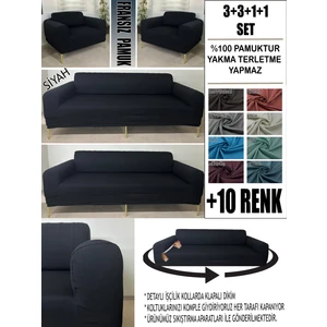 %100 Pamuk Fransız Kumaş 3+3+1+1 Komple Giydirme Kanepe&çekyat, Bohem, Porto, Vb Model Koltuk Kılıfı