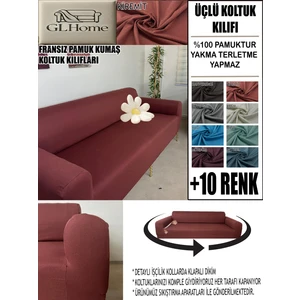 %100 Pamuk Fransız Kumaş 3 Lü Komple Giydirme Kanepe & Çekyat, Bohem, Porto, Vb. Model Koltuk Kılıfı