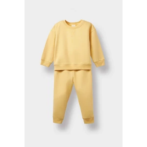 Kız Bebek 2'li Takım İçi Yumuşak Tüylü Sweatshirt Eşofman Altı E8360A525AU