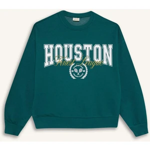 Kız Çocuk Relax Fit Bisiklet Yaka Baskılı Sweatshirt E8894A825AU