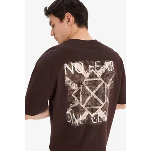 %100 Pamuk Vikings Valhalla Boxy Fit Rahat Kesim Bisiklet Yaka Sırt Baskılı Kısa Kollu Tişört E9294AX25AU