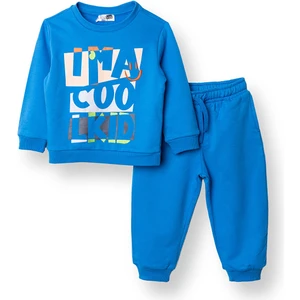 Hellobaby Erkek Bebek Eşofman Takımı Motto Boy Bisiklet Yaka Uzun Kol Ribanalı