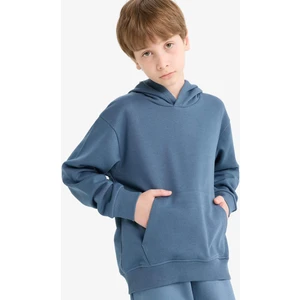 Erkek Çocuk Basic Düz Kapüşonlu Okul Sweatshirt E9558A825AU
