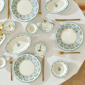Bella Maison Liana Stoneware 26 Parça 6 Kişilik Kahvaltı Takımı Mavi