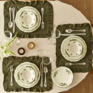 Bella Maison Julia Stoneware 24 Parça 6 Kişilik Yemek Takımı Yeşil