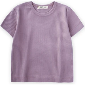 Basic Fitilli T-Shırt 1-5 Yaş Lila