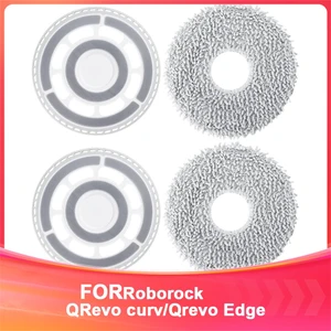 Roborock Qrevo Curv/qrevo Edge Için Yedek Tutuculu Paspas Bezleri (Yurt Dışından)