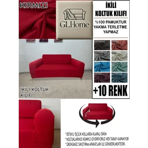 %100 Pamuk Fransız Kumaş Çift Kişilik Komple Giydirme 2'li Kanepe, Bohem, Vb Model Koltuk Kılıfı