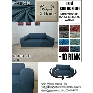 %100 Pamuk Fransız Kumaş Çift Kişilik Komple Giydirme 2'li Kanepe, Bohem, Vb Model Koltuk Kılıfı