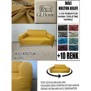 %100 Pamuk Fransız Kumaş Çift Kişilik Komple Giydirme 2'li Kanepe, Bohem, Vb Model Koltuk Kılıfı