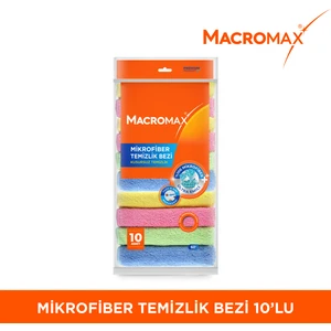 Rengarenk Mikrofiber Temizlik Bezi 10'lu Paket, Ultra Emici ve Kiri Hapseden Çok Amaçlı Yüzey Bezi
