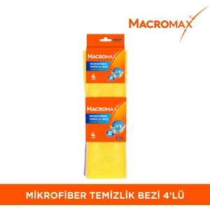 Mikrofiber Açık Temizlik Bezi 4'lü