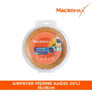 Macromax Airfryer Pişirme Kağıdı 20'li