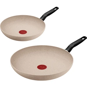 Beige Essential Mineralia+ Yapışmaz Kaplama İndüksiyon Tabanlı 2'li Tava Seti - 24/28 cm