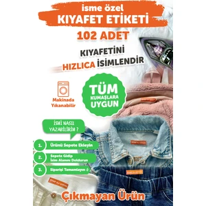 Kıyafet Etiketi - Okul Kıyafet Kumaş Etiketi Kreş Anaokulu Ilkokul Kıyafet Kumaş Etiketi 102 adet