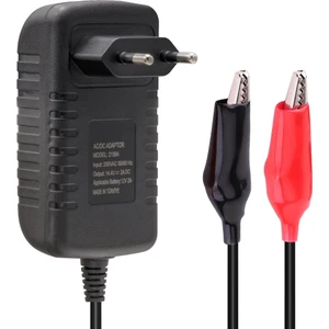TechMore 14.4V 2Ah Akü Şarj Cihazı 3 ile 12 Amper Arasında Oyuncak Araba, Kuru, Asitli Sulu, Jel, Motor ve Motosiklet Aküleri için Uygundur (12 Amper ve Üstü Akülere Uygun Değildir)