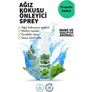 Ağız Spreyi, Ağız Kokusu Önleyici Sprey, Propolis Katkılı, 20ML, Alkolsüz, Nane Okalitüs