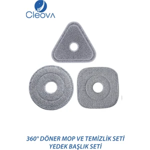 Yeni Tasarım Otomatik 360° Döner Mop ve Temizlik- Yedek Başlık Seti