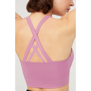 Los Ojos Lavanta Hafif Destekli Sırt Detaylı Kaplı Spor Sütyeni Criss Cross