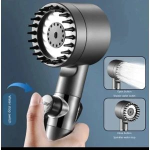 Yeni Nesil Masajlı Turbolu Çok Fonksiyonlu Filtreli Duş Başlığı