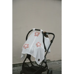 Teddy Pudra Papatya Fermuarlı 2 Kat Müslin Puset Örtüsü