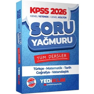 Yediiklim Yayınları 2026 Kpss Genel Yetenek Genel Kültür Tüm Dersler Soru Yağmuru