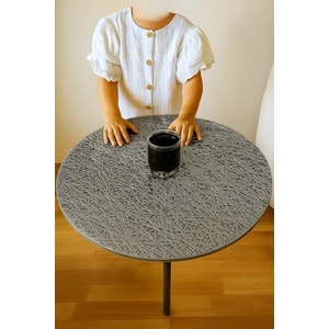 Yuvarlak Pvc Dantelli Sehpa Örtüsü Çeyizlik Dekoratif Kaliteli Lüx Dekoratif Masa Örtüsü