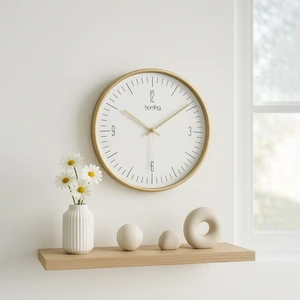 Luno Gold Çerçeve Duvar Saati 28 cm