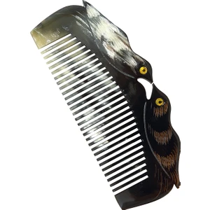 Doğan El Yapımı Kemik Tarak Anti-Statik Doğal Keratinli