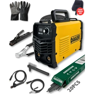 MMA250 250 Amper Inverter Mini Çanta Kaynak Makinesi Seti | IGBT | Dijital Ekran | Elektrod + Maske + Eldiven