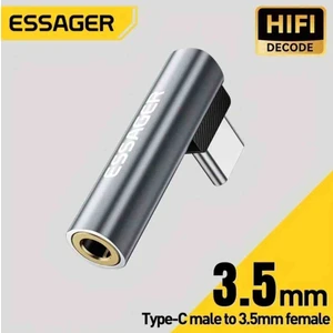 Type-C To 3.5mm Jack Aux Kulaklık Çevirici Dönüştürücü Dac Çip+Hi-Fi Ses Teknolojisi CE Lisanslı Sağlam Orjinal