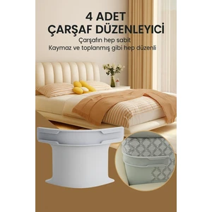Çarşafmatik Çarşaf Nevresim Tutucu Görünmez Nevresim Çarşaf Kilidi Organizeri 4 Adet