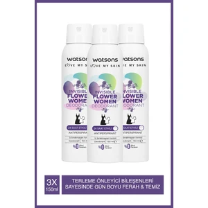 Invisible Flower Deodorant Sprey 3x150ml