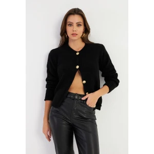 Kadın Siyah Hırka YV285