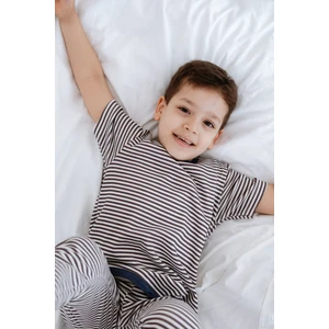 0.3 Tog Yazlık Çocuk Pijama Takımı - Çizgili Desenli