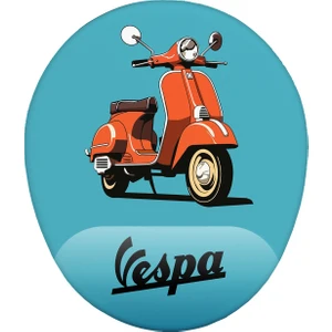 İyi Fikirler Vespa Motosiklet Destekli Bilek Destekli Kaymaz Buruşmaz Kırılmaz Mouse Pad