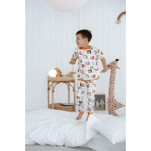0.3 Tog Yazlık Çocuk Pijama Takımı - Salyangoz Desenli