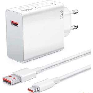 67W Turbo Hızlı Şarj Cihazı & Type-C Kablo Seti Uyumlu Duvar Tipi Adaptör