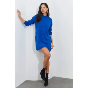 Kadın Saks Triko Tunik YV110