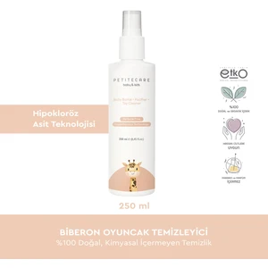 %100 Doğal Biberon, Emzik, Oyuncak Temizleyici, Parfümsüz, Kimyasal Içermez, Vegan, 250 ml